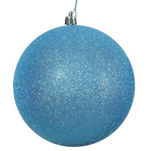  Vickerman N591212DG - Turquoise Ball Ornament 