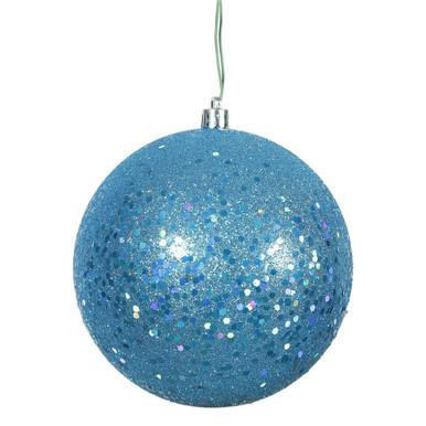 Vickerman N591212DQ - Turquoise Ball Ornament