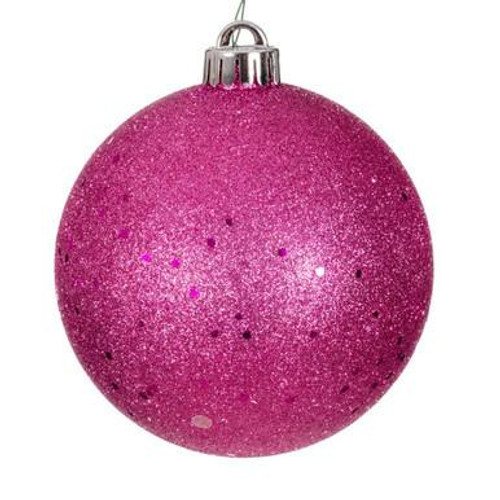  Vickerman N592059DQ - Hot Pink Ball Ornament 
