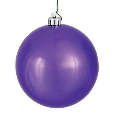 Vickerman N592026DSV - 8 inch Plum Ball Ornament