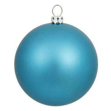 Vickerman N591512DMV - 6 inch Turquoise Ball Ornament - 4 pack