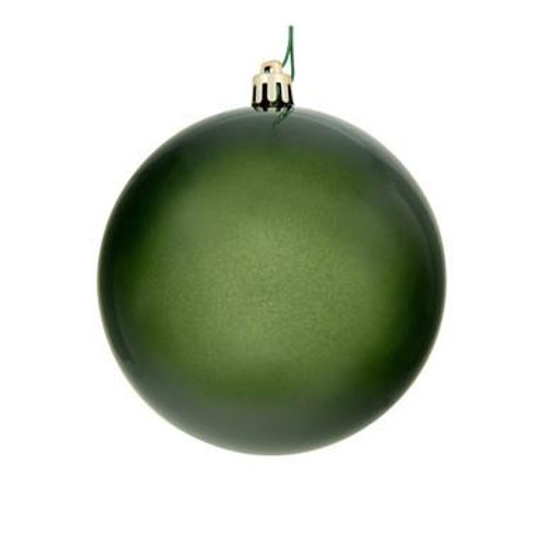  Vickerman N591034DCV - 4 inch Juniper Green Ball Ornament - 6 Pack 