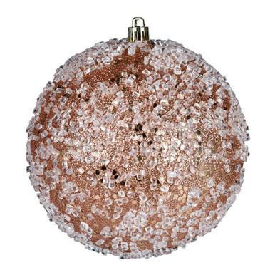 Vickerman N190258D - 4.75 inch Rose Gold Ball Ornament - 4 Pack