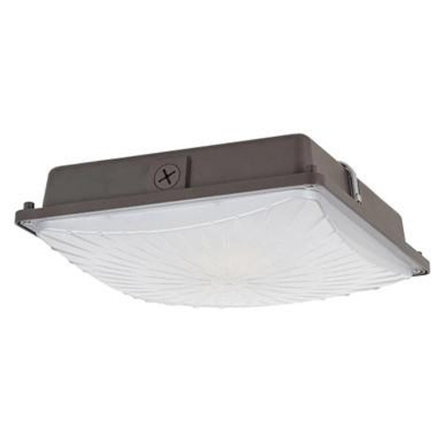 LBS Lighting LED Garage Ceiling Canopy Fixture with Emergency Battery Backup 
