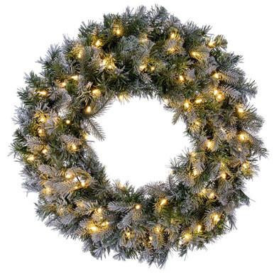 Vickerman 30" Green Artificial Wreath with LED Lights - Vickerman K224731LED 