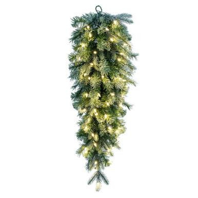 Vickerman 36" Green Artificial Teardrop with LED Lights - Vickerman K224837LED 