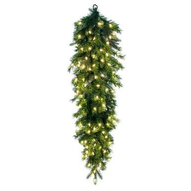 Vickerman 48" Green Artificial Teardrop with LED Lights - Vickerman K224447LED 