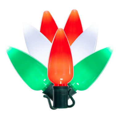 Vickerman X12GC964 25ft C9 25-LED Red-White-Green Christmas Light String