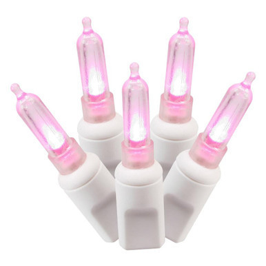 Vickerman X6W7510 25ft 50-LED Italian Pink Christmas Light String