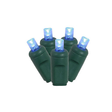 X4G6702TPBG Vickerman - 24 ft 70-Light Outdoor Blue LED Wide Angle Christmas Light String - Green Wire