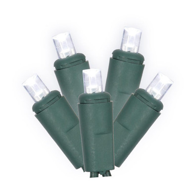 X6G6505PBG Vickerman - 25 ft 50-Light Outdoor Cool White LED Wide Angle Christmas Light String - Green Wire