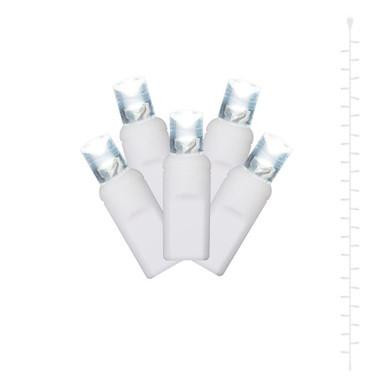  Vickerman X13W538 - Pure White LED 5 ft Wide Angle Christmas Lights - White Wire 