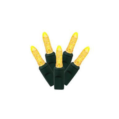 X4G5707PBG Vickerman - 24 ft 70-Light Outdoor Yellow LED M5 Christmas Light String - Green Wire