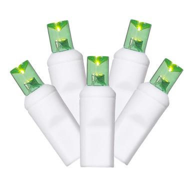 X6W6533 Vickerman - 25 ft 50-Light Outdoor Lime LED Wide Angle Christmas Light String - White Wire