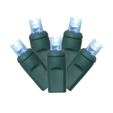 X4G6732TPBG Vickerman - 24 ft 70-Light Outdoor Teal LED Wide Angle Christmas Light String - Green Wire