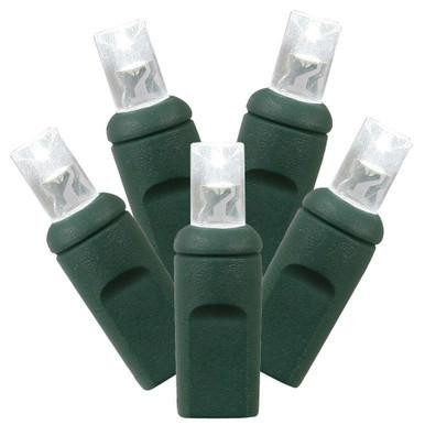X4G6709TPBG Vickerman - 24 ft 70-Light Outdoor Pure White LED Wide Angle Christmas Light String - Green Wire