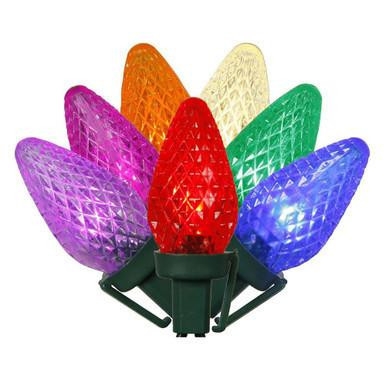  Vickerman X8GC720 - Multi Color LED 16 ft C7 Christmas Lights - Green Wire 