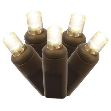  Vickerman X6B2701CSA - Warm White LED 35 ft Wide Angle Christmas Lights - Brown Wire 