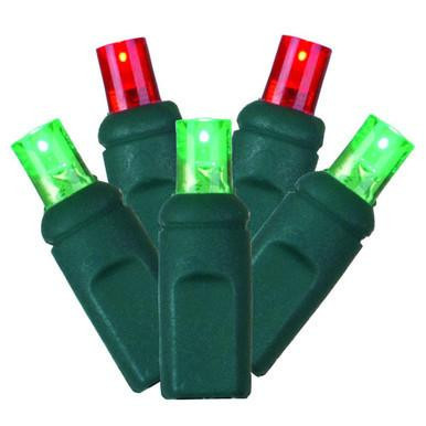 X6G2723CSA Vickerman - 35 ft 70-Light Outdoor Red Green LED Christmas Light String - Green Wire