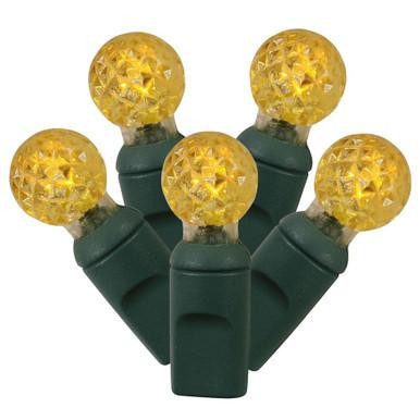 X4G9107 Vickerman - 34 ft 100-Light Outdoor Yellow LED Christmas Light String - Green Wire