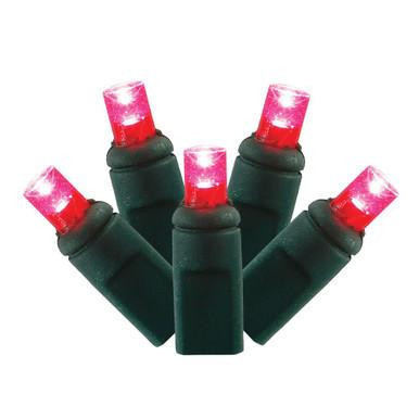 X6G2735CSA Vickerman - 35 ft 70-Light Outdoor Magenta LED Christmas Light String - Green Wire