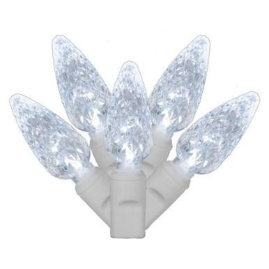 X4W8105PBG Vickerman - 34 ft 100-Light Outdoor Cool White LED Christmas Light String - White Wire