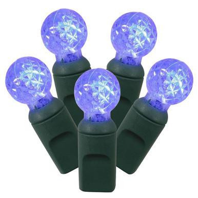 X6G9502 Vickerman - 25 ft 50-Light Outdoor Blue LED Christmas Light String - Green Wire