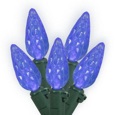 X4G8102 Vickerman - 34 ft 100-Light Outdoor Blue LED Christmas Light String - Green Wire