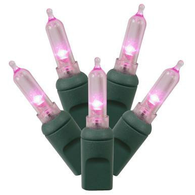  Vickerman X6G7510 - Green LED 25 ft Mini Christmas Lights - Green Wire 
