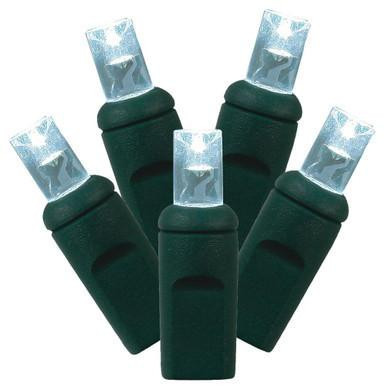  Vickerman X4G6105PBG - Cool White LED 34 ft Wide Angle Christmas Lights - Green Wire 