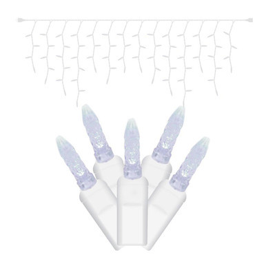  Vickerman X6W3105 9' LED Cool White Icicle Christmas Light String