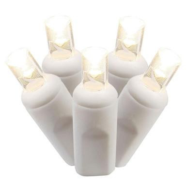 X4W6101PBG Vickerman - 34 ft 100-Light Outdoor Warm White LED Christmas Light String - White Wire