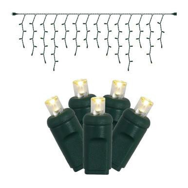 X6G3309PBG Vickerman - 70-Light Outdoor Pure White LED Christmas Light String - Green Wire