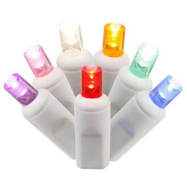 X4W6100 Vickerman - 34 ft 100-Light Outdoor Multi-Color LED Christmas Light String - White Wire