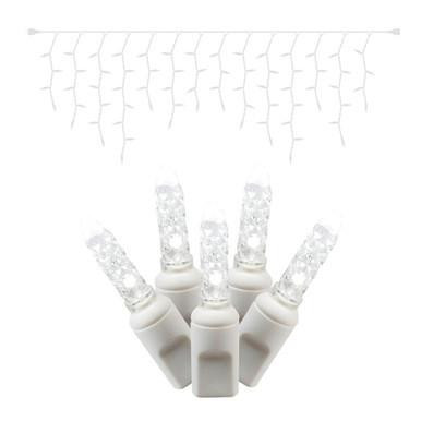 X6W3109 Vickerman - 70-Light Outdoor Pure White LED Christmas Light String - White Wire