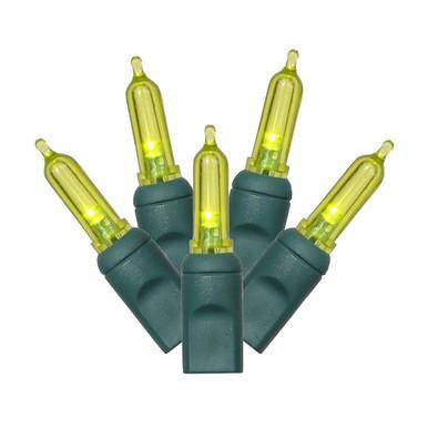 X6G7533 Vickerman - 25 ft 50-Light Outdoor Lime LED Christmas Light String - Green Wire