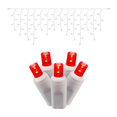 X6W3303 Vickerman - 70-Light Outdoor Red LED Christmas Light String - White Wire