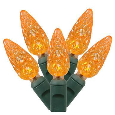 X6G8808 Vickerman - 1 ft 200-Light Outdoor Orange LED Christmas Light String - Green Wire
