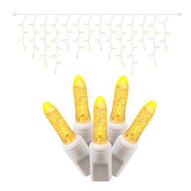 X6W3207T Vickerman - 70-Light Outdoor Yellow LED Christmas Light String - White Wire