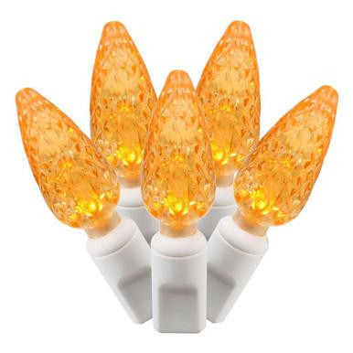  Vickerman X4W8108 - Orange LED 34 ft Christmas Lights - White Wire 