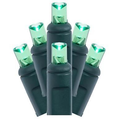 X6G6533 Vickerman - 25 ft 50-Light Outdoor Lime LED Wide Angle Christmas Light String - Green Wire