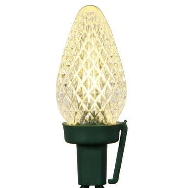  Vickerman X8GC721 - Warm White LED 16 ft C7 Christmas Lights - Green Wire 