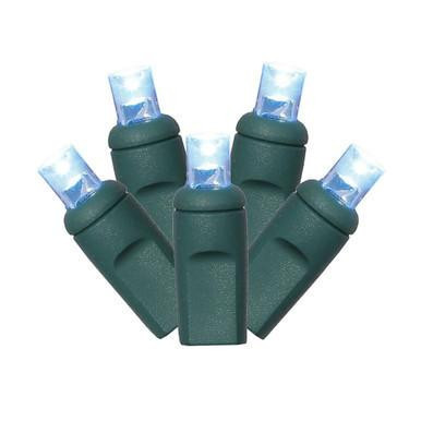 X6G6532PBG Vickerman - 25 ft 50-Light Outdoor Teal LED Wide Angle Christmas Light String - Green Wire
