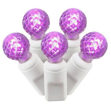  Vickerman X4W9106 - Purple LED 34 ft G12 Christmas Lights - White Wire 