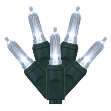  Vickerman X4G7105PBG 34ft Italian 100-LED Cool White Christmas Light String