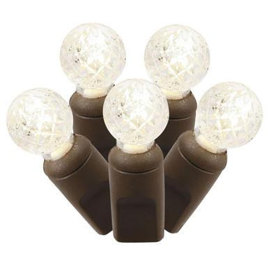  Vickerman X4B9101PBG - Warm White LED 34 ft G12 Christmas Lights - Brown Wire 