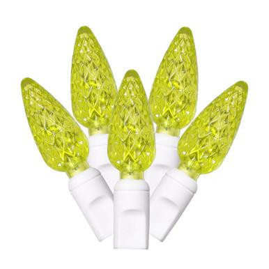 X4W8133 Vickerman - 34 ft 100-Light Outdoor Lime LED C6 Christmas Light String - White Wire