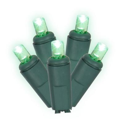 X6G6804 Vickerman - 200-Light Outdoor Green LED Wide Angle Christmas Light String - Green Wire