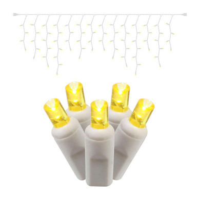  Vickerman X6W3307 9' LED Yellow Icicle Christmas Light String