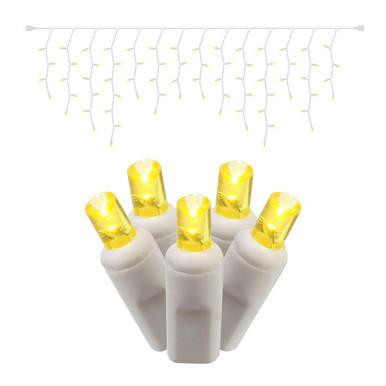 X6W3307 Vickerman - 70-Light Outdoor Yellow LED Wide Angle Christmas Light String - White Wire
